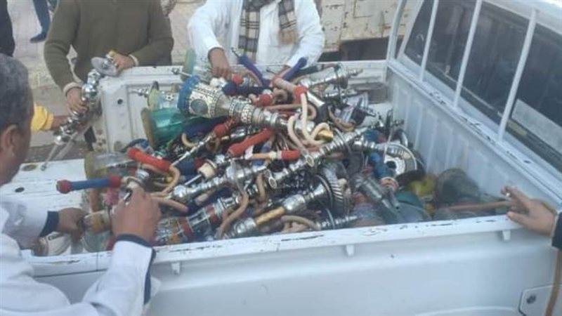 إعدام ٨٣ شيشة وتحرير