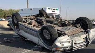 إصابة 16 شخصا إثر انقلاب سيارة بطريق كلابشة- نصر النوبة