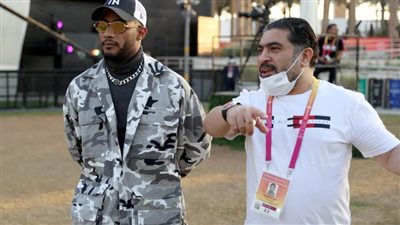 بالصور: محمد رمضان يتفقد مسرح إكسبو قبل أقوى حفلة في دبي