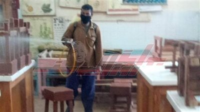 تعقيم المصالح الحكومية بمدينة سيدي سالم في كفر الشيخ
