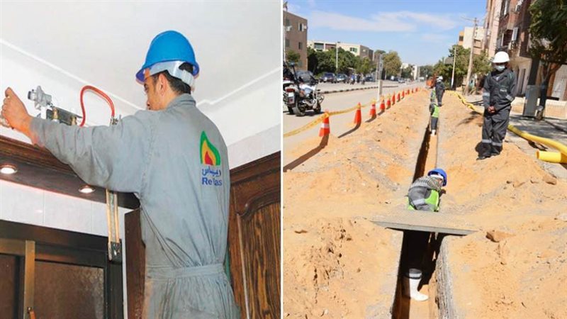 توصيل الغاز بالصعيد