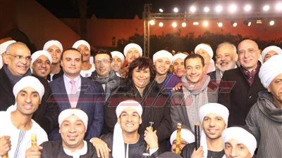 وزيرة الثقافة ونائب محافظ الأقصر يفتتحان مهرجان التحطيب بالقرنة