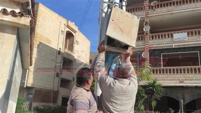 رفع كفاءة منظومة الكهرباء بمدينة مصيف بلطيم في كفر الشيخ