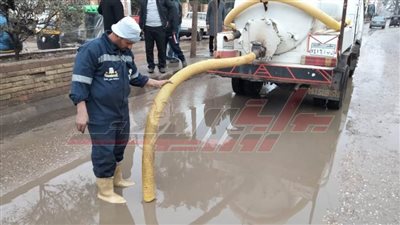 متابعة حالة الطوارئ ورفع مياه الأمطار بمدن وقرى كفر الشيخ