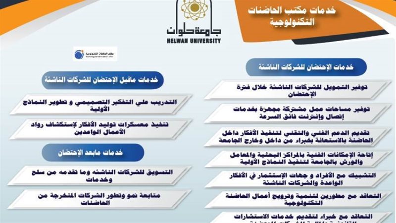 لافتة مكتب الحاضنات