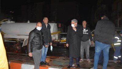 إغلاق طريق الشيخ فضل في الاتجاهين بالمنيا بسبب سقوط أمطار كثيفة