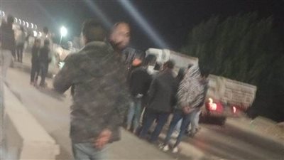 مصرع عامل أثناء عبور طريق مسطرد/ بلبيس بالخانكة