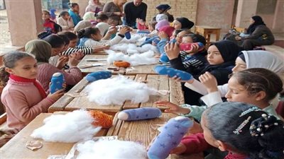 ورش وعروض فنية ومسرح عرائس في ثاني أيام قافلة قرية عذير الثقافية بوادي النطرون