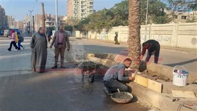 أعمال تطوير مكبرة بشوارع وميادين دسوق بكفر الشيخ