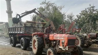 حملات مكبرة لتطوير المجاري المائية بسيدي سالم في كفر الشيخ