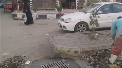 إنشاء غرف صرف جديدة لمياه الأمطار بمدخل مدينة الإسماعيلية
