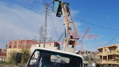 رفع كفاءة منظومة الإنارة العامة بمدينة بيلا في كفر الشيخ