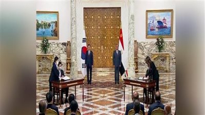 الرئيس السيسي ونظيره الكوري الجنوبي يشهدان توقيع عدد من الاتفاقيات بقصر الاتحادية
