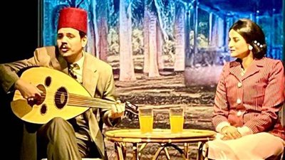 باسم شريف في شخصية أحمد صبري النجريدي في مسرحية 