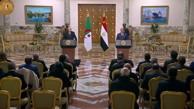 عاجل| التغطية الكاملة للمؤتمر الصحفي المشترك بين الرئيس السيسي ونظيره الجزائري