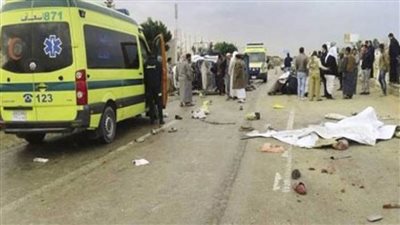 مصرع شخصين وإصابة ١٠ آخرين في حادث مروري بطريق رأس غارب/الغردقة