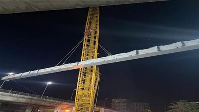 محافظة الجيزة: تركيب الكمر الخرساني بالطريق الدائري بالاتجاهين أعلى شارع ربيع الجيزي