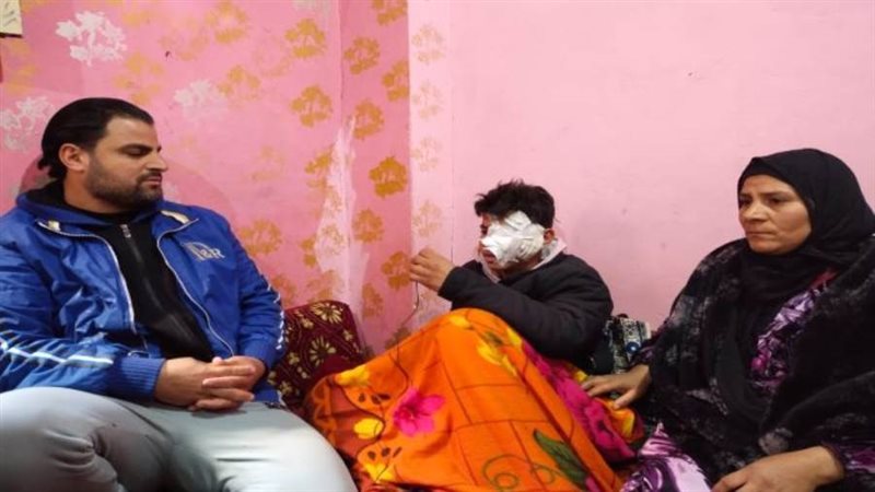 الطفل المصاب وأسرته