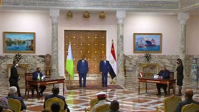 الرئيس السيسي ونظيره الجيبوتي يشهدان توقيع عدد من مذكرات التفاهم بين البلدين