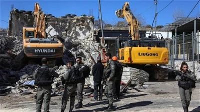 قوات الاحتلال الإسرائيلي تهدم خزان مياه في بلدة شرقي نابلس