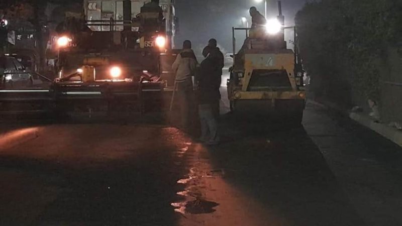 أعمال رصف فى حى دار