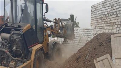 إزالة 22 حالة تعد على أملاك الدولة بفارسكور بدمياط