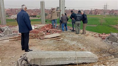 إزالة ٣٥ حالة تعد على الأراضي الزراعية وأملاك الدولة بالجيزة