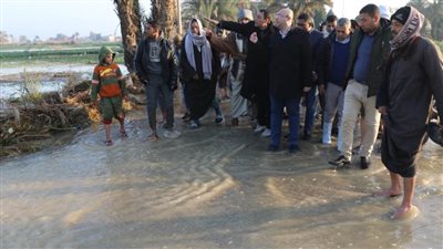 الوضع آمن ومستقر في سنور بني سويف وحصر الزراعات المتضررة من السيول