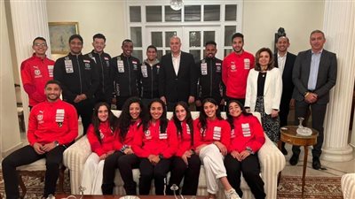 السفير المصري في المجر يستقبل المنتخب المصري للخماسي الحديث