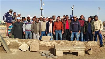 كشف أثري بساحة معبد الأقصر 