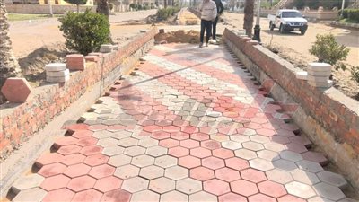 تطوير وتجميل مصيف بلطيم ورصفه بالإنترلوك والطوب الفرعوني