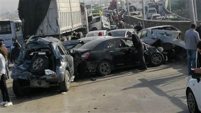  نقل تدهس 6 سيارات على دائري المريوطية 