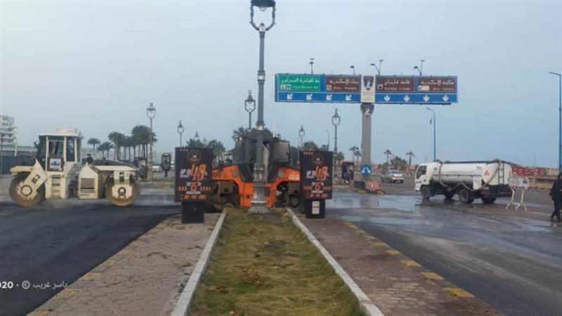 تكثيف أعمال الرصف