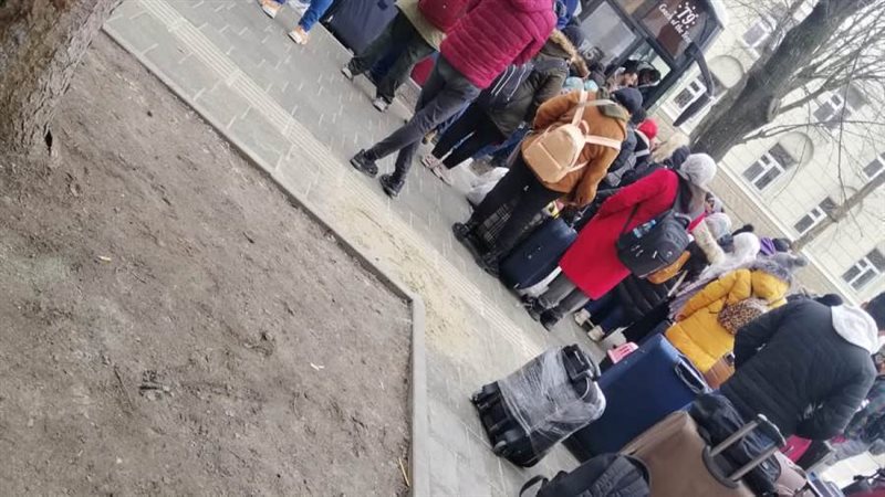 أثناء تحرك الطلبة