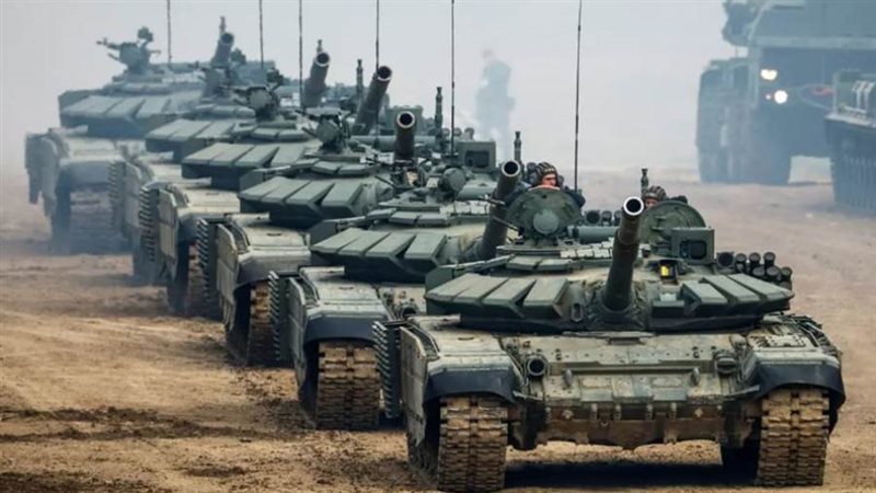 رتل دبابات روسية