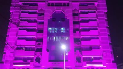 هيئة قضايا الدولة تضىء المبنى الرئيسى  باللون الأرجواني احتفالا باليوم  العالمي للمرأة