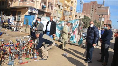 محافظ القليوبية يقوم حملة لرفع الإشغالات والتعديات بشوارع قليوب 