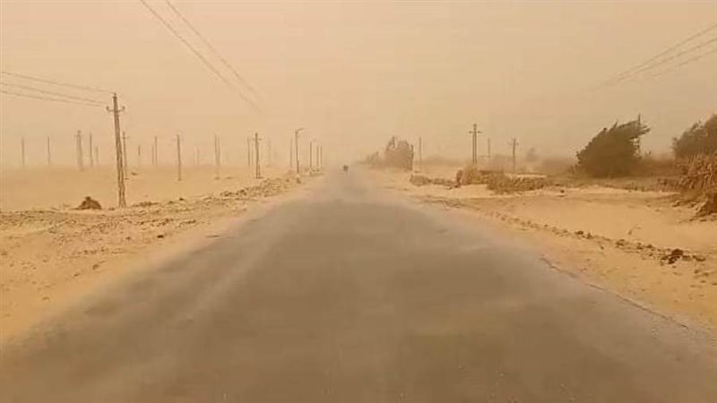 عاصفة ترابيه بالمنيا