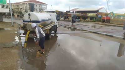 عاصفة من الأمطار تضرب محافظة دمياط