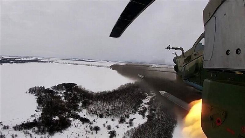 مروحية روسية خلال