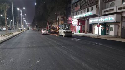 متابعة أعمال رصف وتطوير وتوسعة شارع التحرير