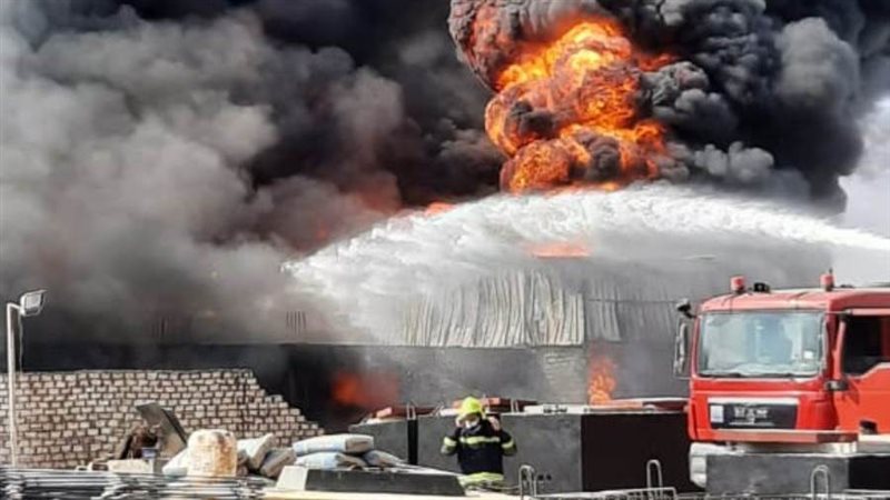 حريق دخل مصنع تنر