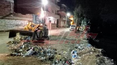 رفع كميات كبيرة من القمامة في حملة نظافة مسائية بكفرالشيخ 