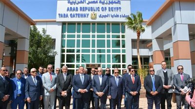 وزيرا التنمية المحلية والشباب ومحافظ جنوب سيناء يتفقدون منفذ طابا البري
