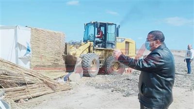 إزالة التعديات على الرقعة الزراعية وأملاك الدولة بكفر الشيخ