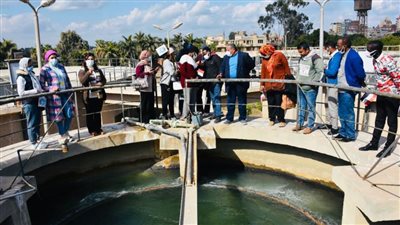 طلاب دول حوض النيل في زيارة لمحطة مياه القناطر الخيرية المرشحة