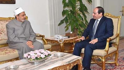 الرئيس السيسي يستقبل شيخ الأزهر