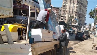 رفع وإزالة ١٤٥ حالة إشغال طريق في حملة بالبحيرة