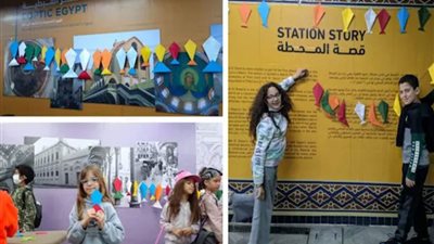 نحو 100 طالب يزينون محطات مترو الخط الأخضر الثالث استعدادا لشهر رمضان