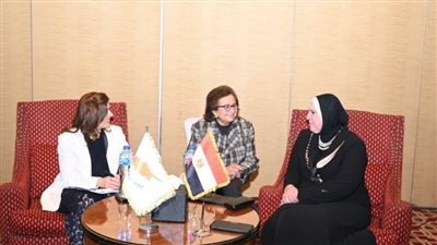 وزيرة التجارة والصناعة تبحث مع نظيرتها القبرصية سبل تعزيز التعاون الاقتصادي
